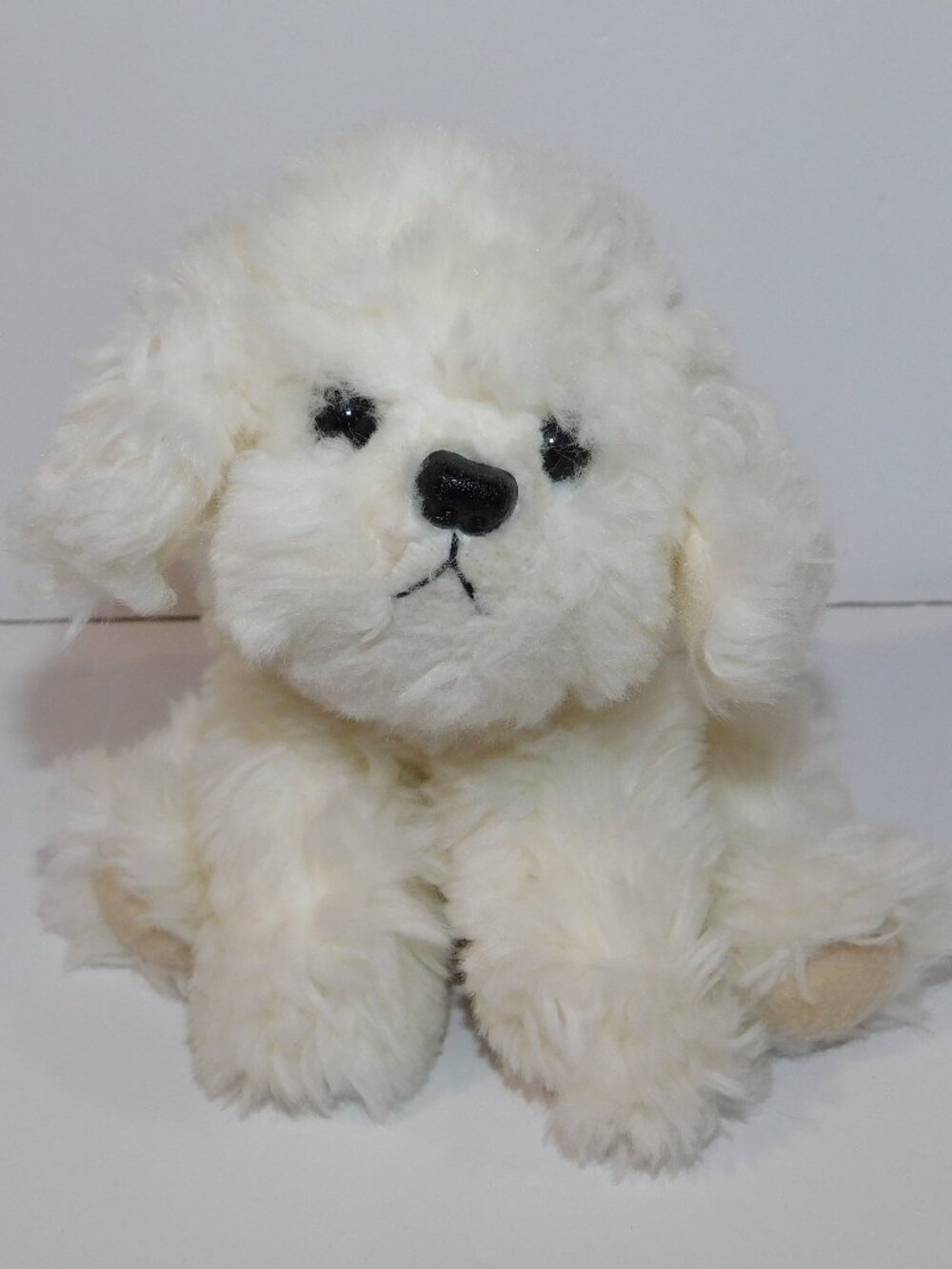 Muffin Jr. Russ Berrie Bichon Frise White Puppy Dog 6" Plush Stuffed Toy 4233